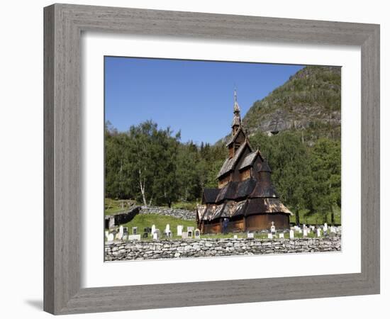 Borgund Stave Church, Sogn Og Fjordane, Norway, Scandinavia, Europe-Hans Peter Merten-Framed Photographic Print