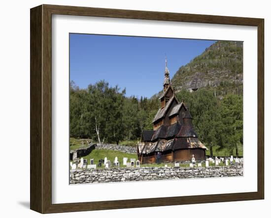 Borgund Stave Church, Sogn Og Fjordane, Norway, Scandinavia, Europe-Hans Peter Merten-Framed Photographic Print