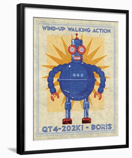 Boris Box Art Robot-John W^ Golden-Framed Art Print