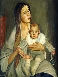 Motherhood, (Oil on Canvas)-Boris Dmitrievich Grigoriev-Giclee Print