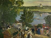 Promenade Along the Volga, 1909-Boris Kustodiev-Art Print