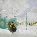 Small Blue House, 1920-Boris Michaylovich Kustodiev-Giclee Print
