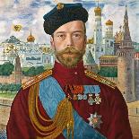 Tsar Nicholas II of Russia, 1915-Boris Mikhajlovich Kustodiev-Framed Giclee Print