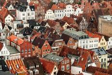 Aerial View of Old German Town of Lubeck-Boris Stroujko-Photographic Print