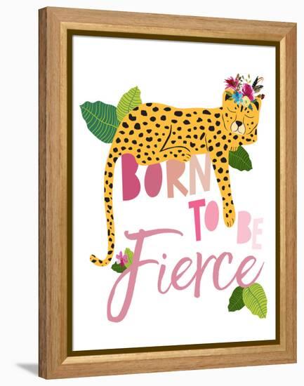 Born Fierce Cheetah 2-Jennifer McCully-Framed Stretched Canvas