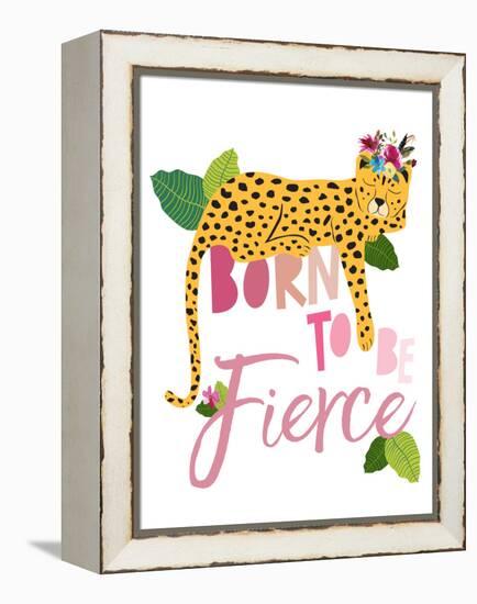 Born Fierce Cheetah 2-Jennifer McCully-Framed Stretched Canvas