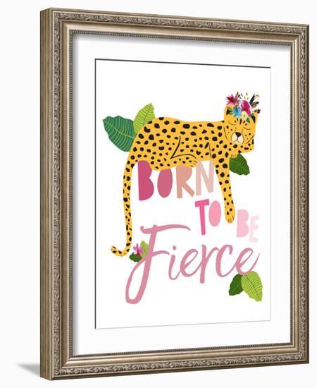 Born Fierce Cheetah 2-Jennifer McCully-Framed Art Print