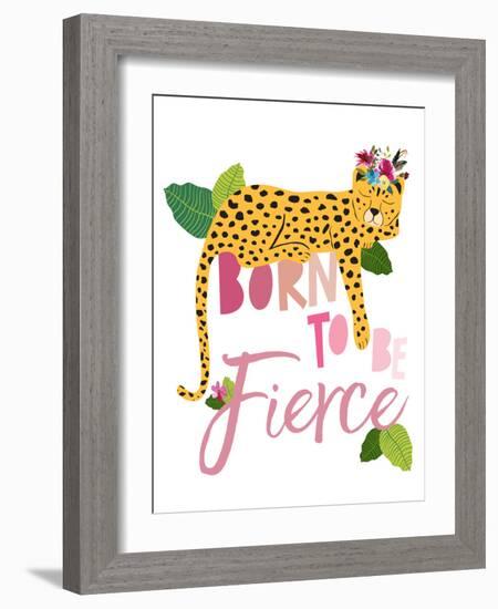 Born Fierce Cheetah 2-Jennifer McCully-Framed Art Print