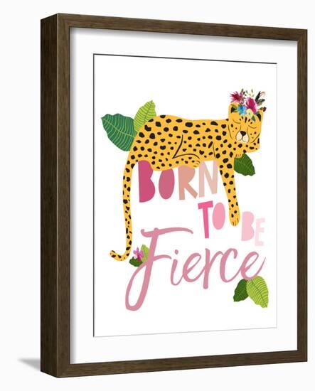 Born Fierce Cheetah 2-Jennifer McCully-Framed Art Print