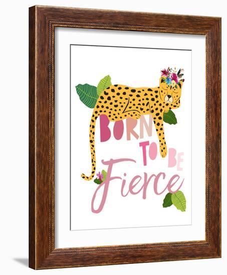 Born Fierce Cheetah 2-Jennifer McCully-Framed Art Print