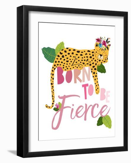 Born Fierce Cheetah 2-Jennifer McCully-Framed Art Print