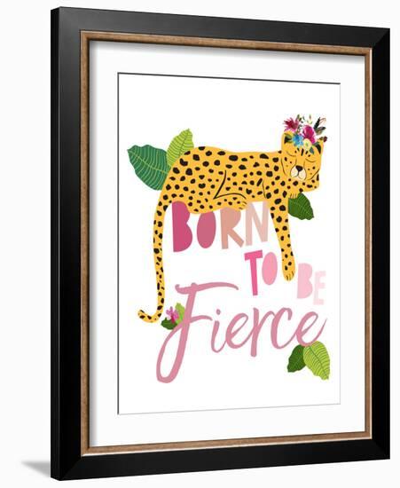 Born Fierce Cheetah 2-Jennifer McCully-Framed Art Print