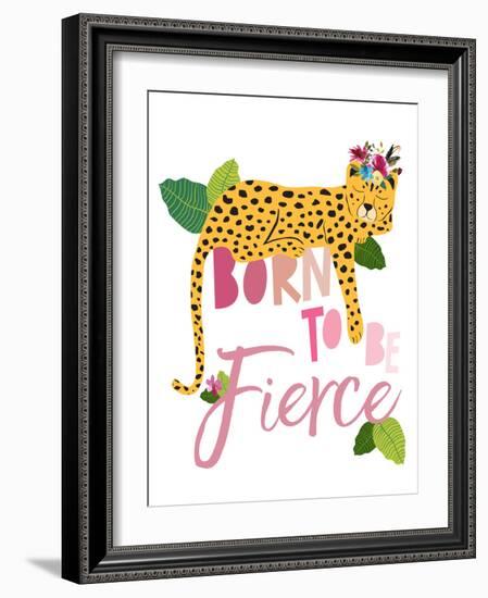 Born Fierce Cheetah 2-Jennifer McCully-Framed Art Print