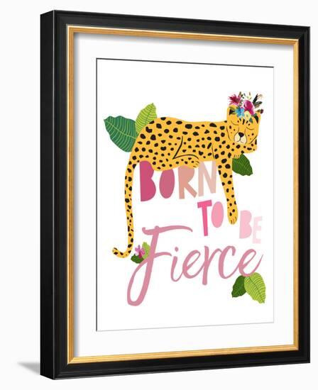 Born Fierce Cheetah 2-Jennifer McCully-Framed Art Print