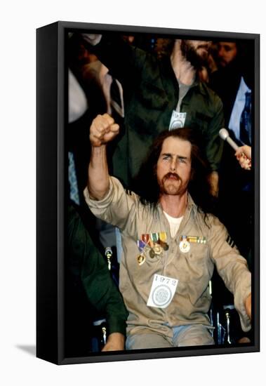 BORN ON THE FOURTH OF JULY, 1989 directed by OLIVER STONE Tom Cruise (photo)-null-Framed Stretched Canvas