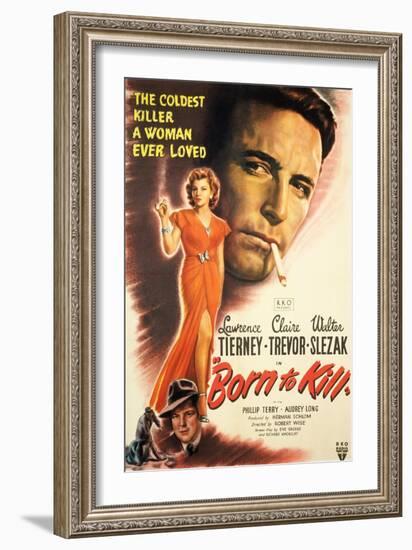 Born to Kill, Claire Trevor, Walter Slezak, Lawrence Tierney, 1947-null-Framed Art Print