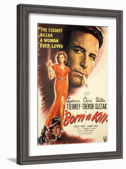 Born to Kill, Claire Trevor, Walter Slezak, Lawrence Tierney, 1947-null-Framed Art Print