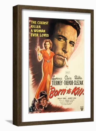 Born to Kill, Claire Trevor, Walter Slezak, Lawrence Tierney, 1947-null-Framed Art Print