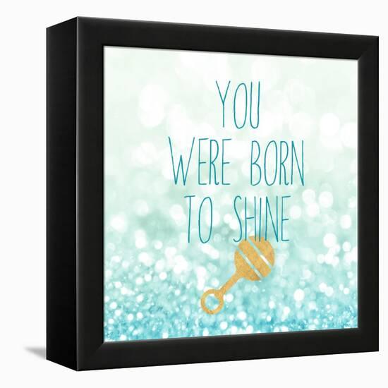 Born To Shine Blue-Evangeline Taylor-Framed Stretched Canvas