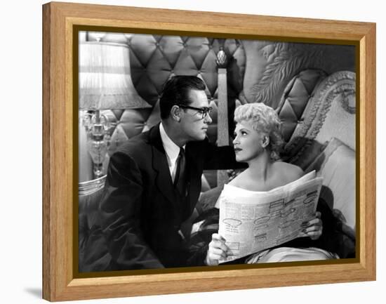 Born Yesterday, William Holden, Judy Holliday, 1950-null-Framed Stretched Canvas