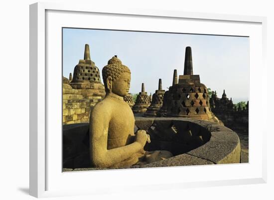 Borobodur, UNESCO World Heritage Site, Kedu Plain, Java, Indonesia, Southeast Asia, Asia-Jochen Schlenker-Framed Photographic Print