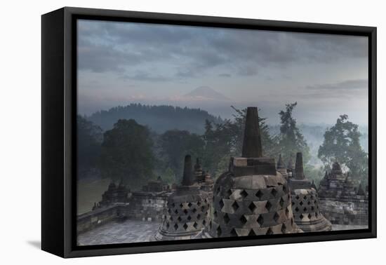 Borobudur Buddhist Temple, UNESCO World Heritage Site, Java, Indonesia, Southeast Asia-Angelo-Framed Premier Image Canvas