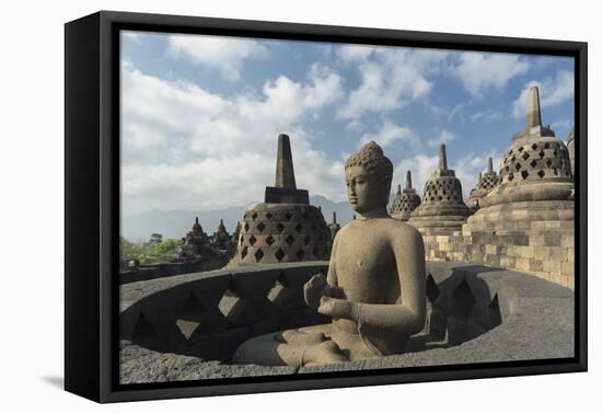 Borobudur Buddhist Temple, UNESCO World Heritage Site, Java, Indonesia, Southeast Asia-Angelo-Framed Premier Image Canvas