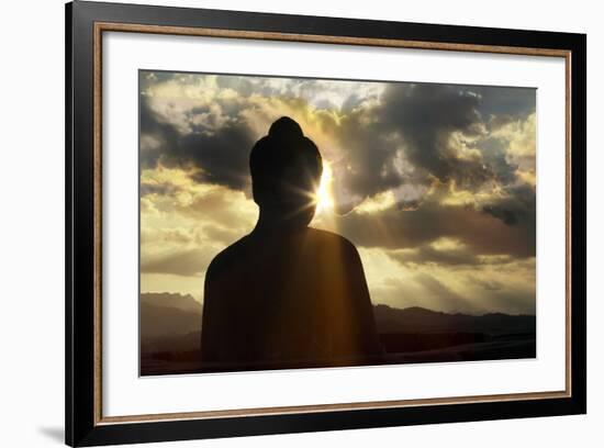 Borobudur Buddhist Temple, UNESCO World Heritage Site, Java, Indonesia, Southeast Asia-Angelo-Framed Photographic Print