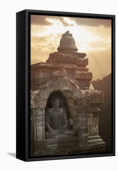 Borobudur Buddhist Temple, UNESCO World Heritage Site, Java, Indonesia, Southeast Asia-Angelo-Framed Premier Image Canvas