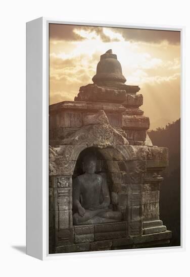 Borobudur Buddhist Temple, UNESCO World Heritage Site, Java, Indonesia, Southeast Asia-Angelo-Framed Premier Image Canvas