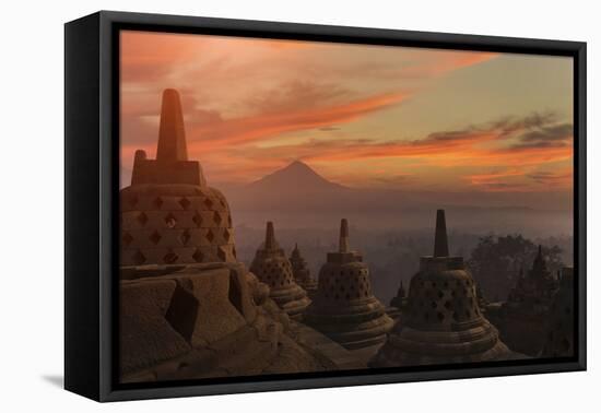 Borobudur Buddhist Temple, UNESCO World Heritage Site, Java, Indonesia, Southeast Asia-Angelo-Framed Premier Image Canvas