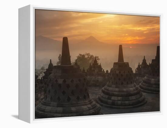 Borobudur Buddhist Temple, UNESCO World Heritage Site, Java, Indonesia, Southeast Asia-Angelo Cavalli-Framed Premier Image Canvas