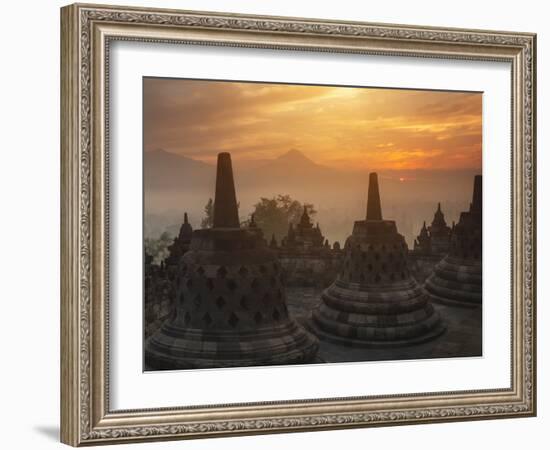 Borobudur Buddhist Temple, UNESCO World Heritage Site, Java, Indonesia, Southeast Asia-Angelo Cavalli-Framed Photographic Print