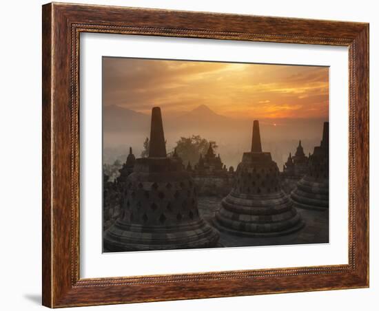 Borobudur Buddhist Temple, UNESCO World Heritage Site, Java, Indonesia, Southeast Asia-Angelo Cavalli-Framed Photographic Print