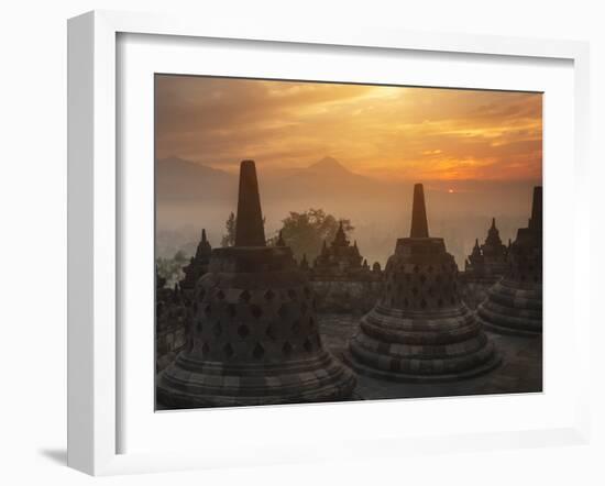 Borobudur Buddhist Temple, UNESCO World Heritage Site, Java, Indonesia, Southeast Asia-Angelo Cavalli-Framed Photographic Print