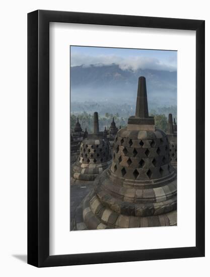 Borobudur Buddhist Temple, UNESCO World Heritage Site, Java, Indonesia, Southeast Asia-Angelo-Framed Photographic Print