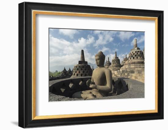 Borobudur Buddhist Temple, UNESCO World Heritage Site, Java, Indonesia, Southeast Asia-Angelo-Framed Photographic Print