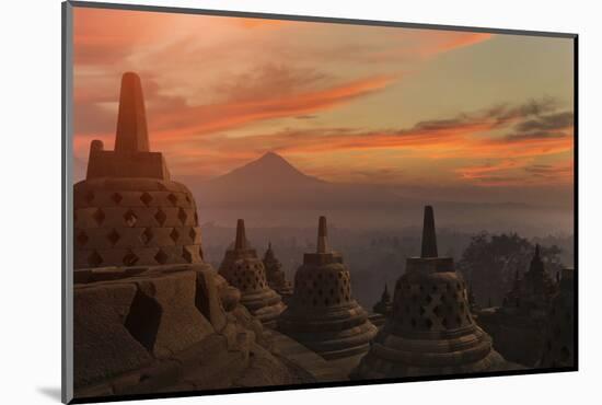 Borobudur Buddhist Temple, UNESCO World Heritage Site, Java, Indonesia, Southeast Asia-Angelo-Mounted Photographic Print