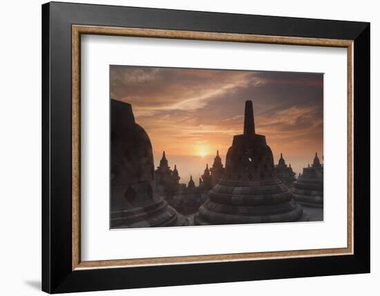 Borobudur Buddhist Temple, UNESCO World Heritage Site, Java, Indonesia, Southeast Asia-Angelo-Framed Photographic Print