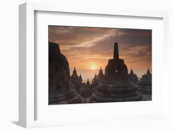 Borobudur Buddhist Temple, UNESCO World Heritage Site, Java, Indonesia, Southeast Asia-Angelo-Framed Photographic Print