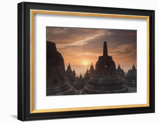 Borobudur Buddhist Temple, UNESCO World Heritage Site, Java, Indonesia, Southeast Asia-Angelo-Framed Photographic Print