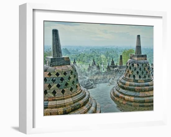 Borobudur on Java-Bob Krist-Framed Photographic Print