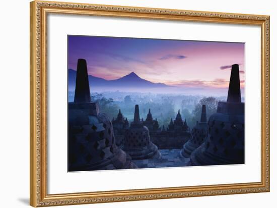 Borobudur Temple, Yogyakarta, Java, Indonesia.-pigprox-Framed Photographic Print