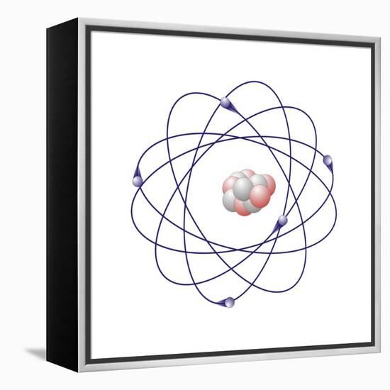 Boron, Atomic Model-Friedrich Saurer-Framed Premier Image Canvas