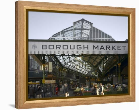 Borough Market, London. Entrance and Sign-Richard Bryant-Framed Premier Image Canvas