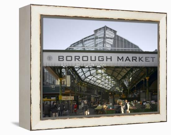 Borough Market, London. Entrance and Sign-Richard Bryant-Framed Premier Image Canvas