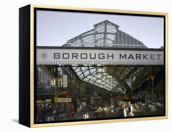 Borough Market, London. Entrance and Sign-Richard Bryant-Framed Premier Image Canvas