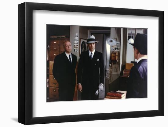 Borsalino and Co by Jacques Deray with Daniel Ivernel and Alain Delon, 1974 (photo)-null-Framed Photo