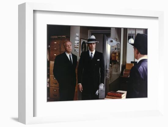 Borsalino and Co by Jacques Deray with Daniel Ivernel and Alain Delon, 1974 (photo)-null-Framed Photo