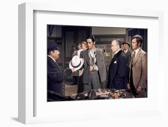 Borsalino by Jacques Deray with Alain Delon, Michel Bouquet and Jean-Paul Belmondo, 1970 (photo)-null-Framed Photo